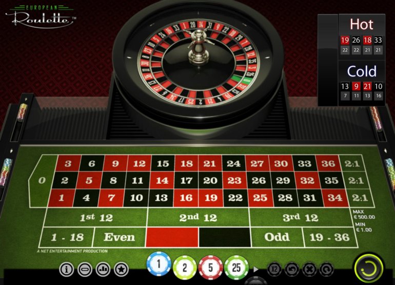 European roulette online with realistic design